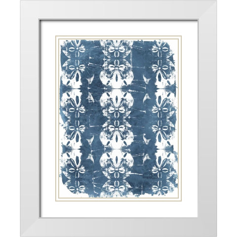 Batik Shell Patterns I White Modern Wood Framed Art Print with Double Matting by Vess, June Erica