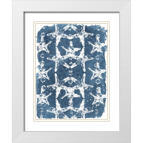 Batik Shell Patterns II White Modern Wood Framed Art Print with Double Matting by Vess, June Erica
