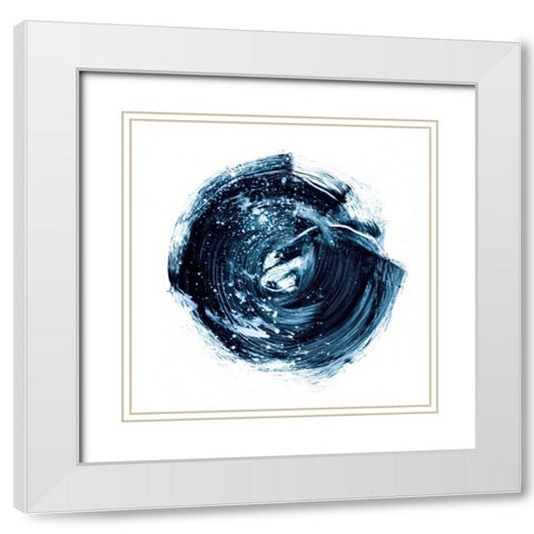Indigo Nebula IV White Modern Wood Framed Art Print with Double Matting by Harper, Ethan