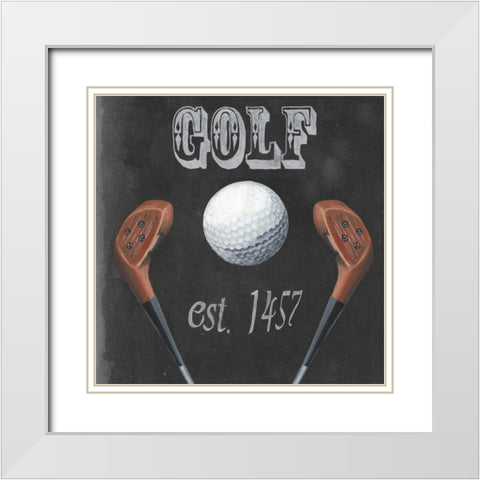 Sporting History III White Modern Wood Framed Art Print with Double Matting by McCavitt, Naomi