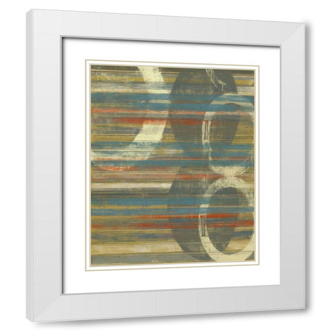 Textured Orbs I White Modern Wood Framed Art Print with Double Matting by Goldberger, Jennifer