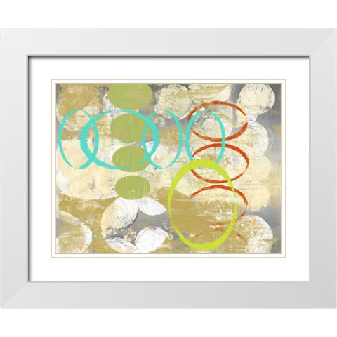 Oculus Orbs II White Modern Wood Framed Art Print with Double Matting by Goldberger, Jennifer