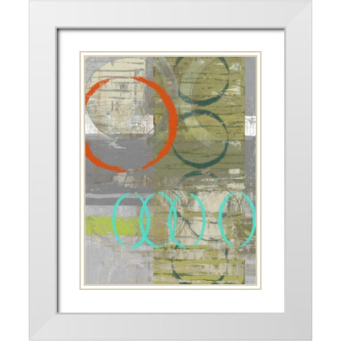 Linking II White Modern Wood Framed Art Print with Double Matting by Goldberger, Jennifer