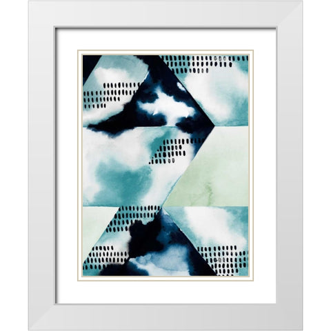 Blue Billow I White Modern Wood Framed Art Print with Double Matting by Popp, Grace