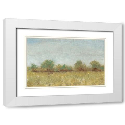 Spring Field I White Modern Wood Framed Art Print with Double Matting by OToole, Tim