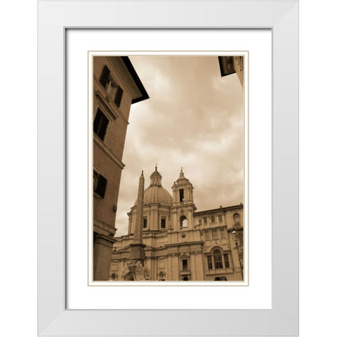 Architettura di Italia I White Modern Wood Framed Art Print with Double Matting by Perkins, Greg