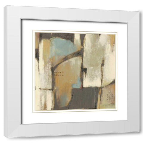 Structural Abstract I White Modern Wood Framed Art Print with Double Matting by OToole, Tim