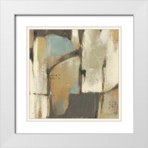 Structural Abstract I White Modern Wood Framed Art Print with Double Matting by OToole, Tim