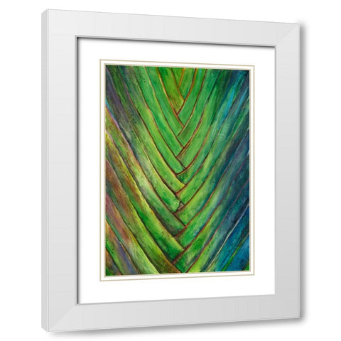 Tropical Crop I White Modern Wood Framed Art Print with Double Matting by Wang, Melissa