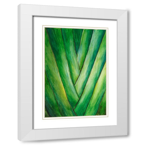 Tropical Crop III White Modern Wood Framed Art Print with Double Matting by Wang, Melissa