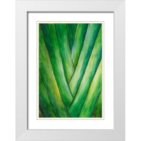 Tropical Crop III White Modern Wood Framed Art Print with Double Matting by Wang, Melissa
