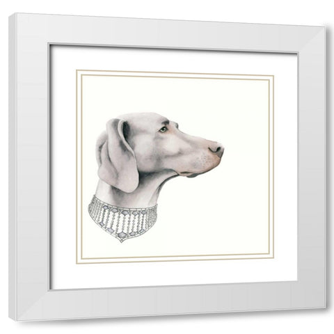 Haute Hounds II White Modern Wood Framed Art Print with Double Matting by Popp, Grace