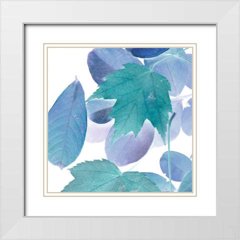 Xray Leaves III White Modern Wood Framed Art Print with Double Matting by Vision Studio