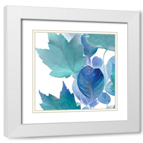 Xray Leaves IV White Modern Wood Framed Art Print with Double Matting by Vision Studio