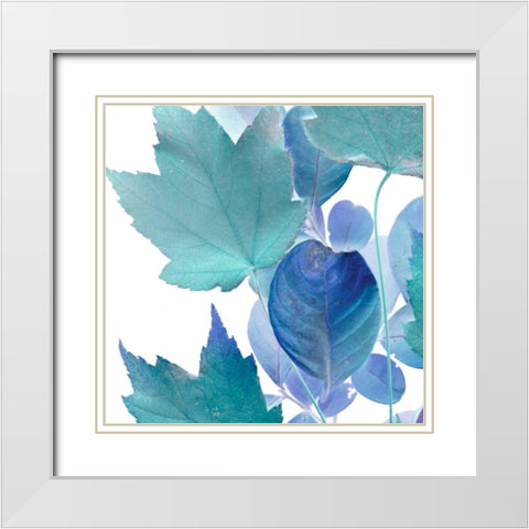 Xray Leaves IV White Modern Wood Framed Art Print with Double Matting by Vision Studio