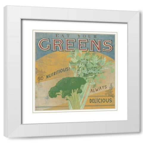 Farm Stand IV White Modern Wood Framed Art Print with Double Matting by Vess, June Erica