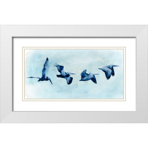 Coastal Covey II White Modern Wood Framed Art Print with Double Matting by Popp, Grace