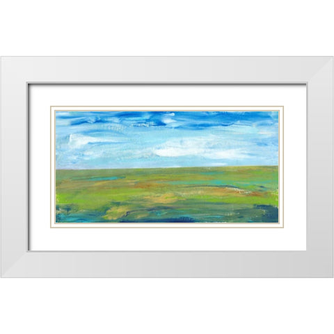 Vast Land I White Modern Wood Framed Art Print with Double Matting by OToole, Tim