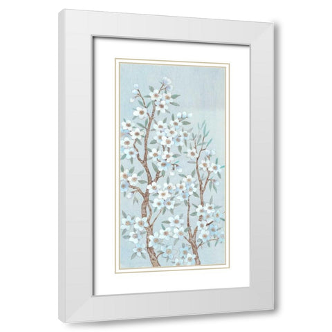 Branches of Blossoms II White Modern Wood Framed Art Print with Double Matting by OToole, Tim