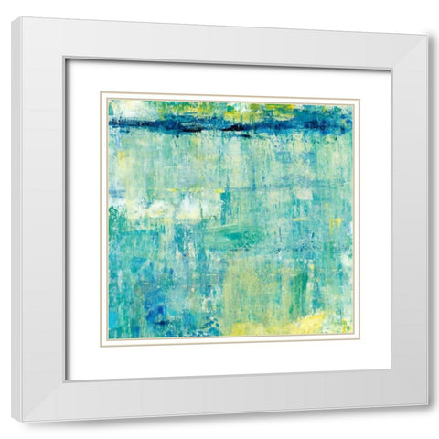 Water Reflection II White Modern Wood Framed Art Print with Double Matting by OToole, Tim