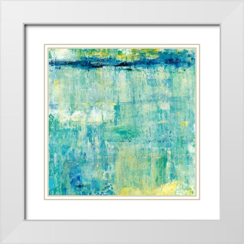 Water Reflection II White Modern Wood Framed Art Print with Double Matting by OToole, Tim