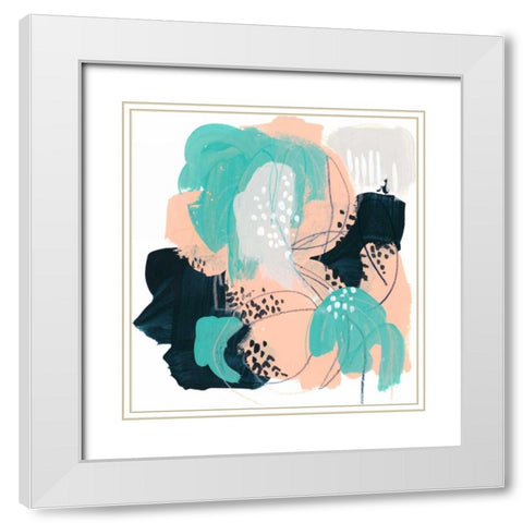 Torrent III White Modern Wood Framed Art Print with Double Matting by Vess, June Erica