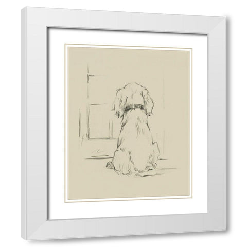 Waiting for Master I White Modern Wood Framed Art Print with Double Matting by Harper, Ethan