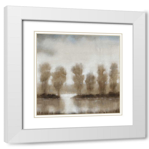 Subtle Reflection I White Modern Wood Framed Art Print with Double Matting by OToole, Tim
