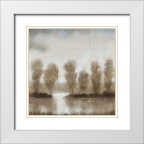 Subtle Reflection I White Modern Wood Framed Art Print with Double Matting by OToole, Tim