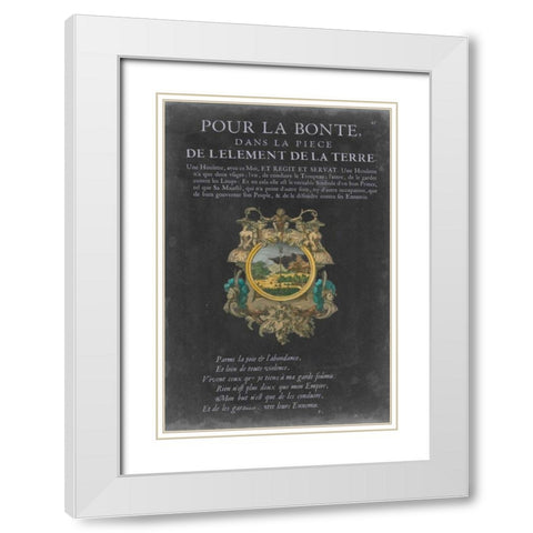 Vintage Bookplate I White Modern Wood Framed Art Print with Double Matting by Vision Studio