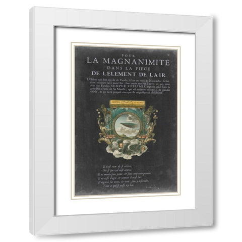Vintage Bookplate III White Modern Wood Framed Art Print with Double Matting by Vision Studio