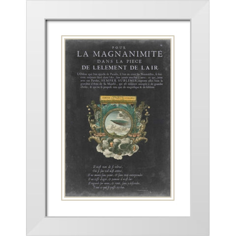 Vintage Bookplate III White Modern Wood Framed Art Print with Double Matting by Vision Studio