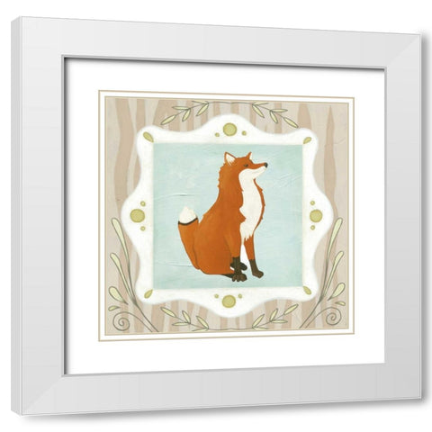 Forest Cameo III White Modern Wood Framed Art Print with Double Matting by Vess, June Erica