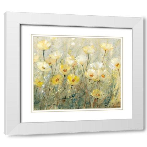 Summer in Bloom II White Modern Wood Framed Art Print with Double Matting by OToole, Tim