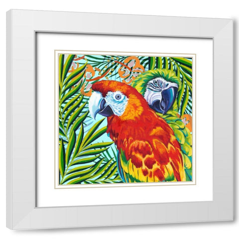 Luau I White Modern Wood Framed Art Print with Double Matting by Vitaletti, Carolee