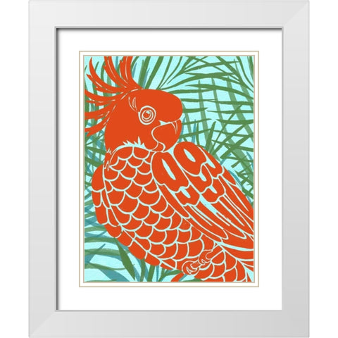 Luau IV White Modern Wood Framed Art Print with Double Matting by Vision Studio