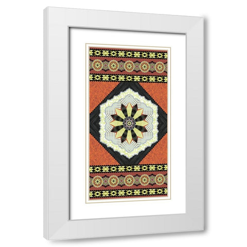 Endeavour Panel II White Modern Wood Framed Art Print with Double Matting by Hoffman, Katia