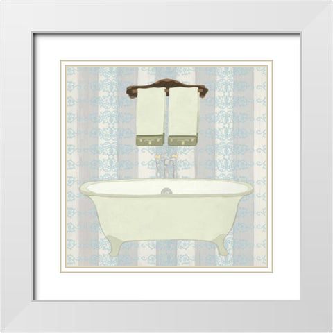 Riviera Bath I White Modern Wood Framed Art Print with Double Matting by Vision Studio