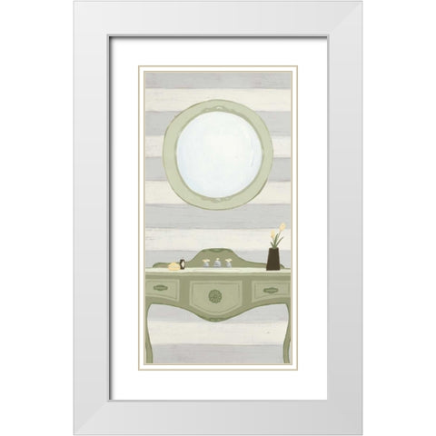 Riviera Bath IV White Modern Wood Framed Art Print with Double Matting by Vision Studio
