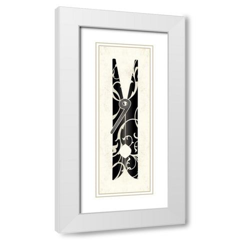 Pinned II 2-Up White Modern Wood Framed Art Print with Double Matting by Pied Piper Creative