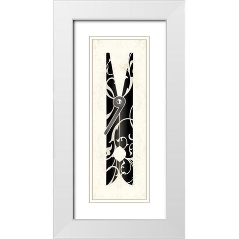 Pinned II 2-Up White Modern Wood Framed Art Print with Double Matting by Pied Piper Creative