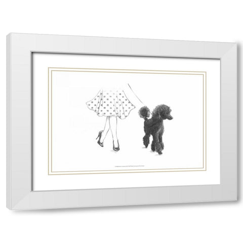 Perfect Companion III White Modern Wood Framed Art Print with Double Matting by Harper, Ethan