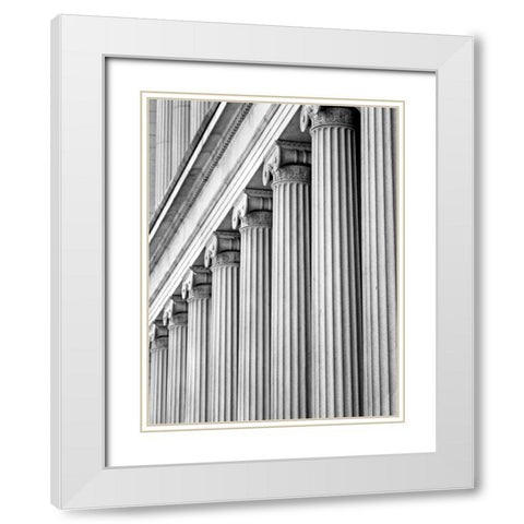 Structural Details III White Modern Wood Framed Art Print with Double Matting by Pica, Jeff