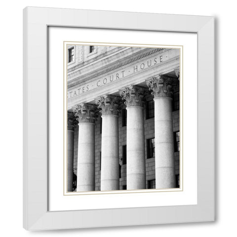 Structural Details V White Modern Wood Framed Art Print with Double Matting by Pica, Jeff