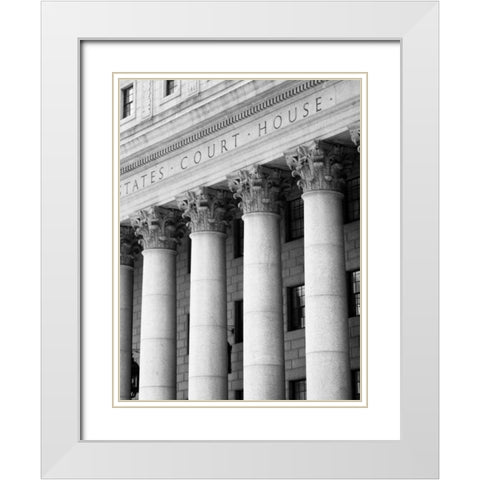 Structural Details V White Modern Wood Framed Art Print with Double Matting by Pica, Jeff