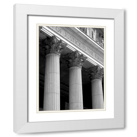 Structural Details VII White Modern Wood Framed Art Print with Double Matting by Pica, Jeff