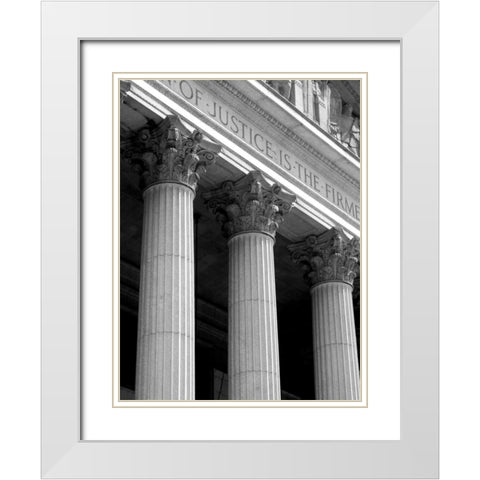 Structural Details VII White Modern Wood Framed Art Print with Double Matting by Pica, Jeff