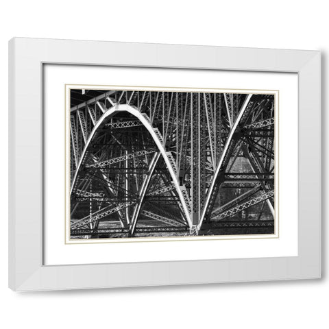 Structural Details IX White Modern Wood Framed Art Print with Double Matting by Pica, Jeff