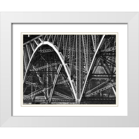 Structural Details IX White Modern Wood Framed Art Print with Double Matting by Pica, Jeff