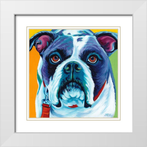 Cute Pups II White Modern Wood Framed Art Print with Double Matting by Vitaletti, Carolee